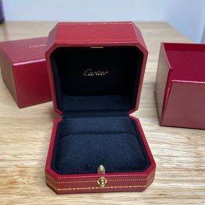 Cartier ring box and bag